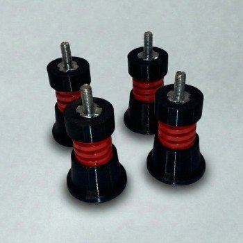 Isolateurs Antivibration Sim Racing – Pieds Autonivelants pour Châssis Cockpit (Lot 4 ou 6)
