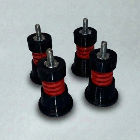 Isolateurs Antivibration Sim Racing – Pieds Autonivelants pour Châssis Cockpit (Lot 4 ou 6)