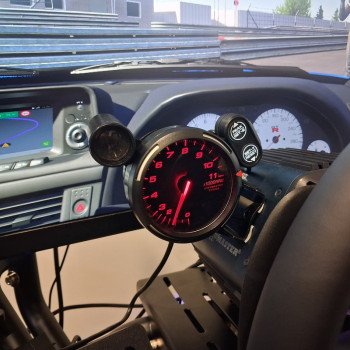 Tachymètre Simracing Premium 80mm 11000RPM | Shift light | Buzzer | Compatible SimHub