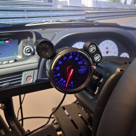Tachymètre Simracing Premium 80mm 11000RPM | Shift light | Buzzer | Compatible SimHub