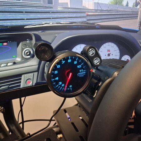 Tachymètre Simracing Premium 80mm 11000RPM | Shift light | Buzzer | Compatible SimHub