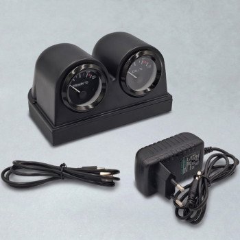 Double jauge simracing rétroéclairée huile eau – SimHub USB
