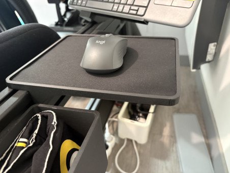 Support de souris pour simulateur — Châssis en profilé aluminium (tapis de souris inclus)