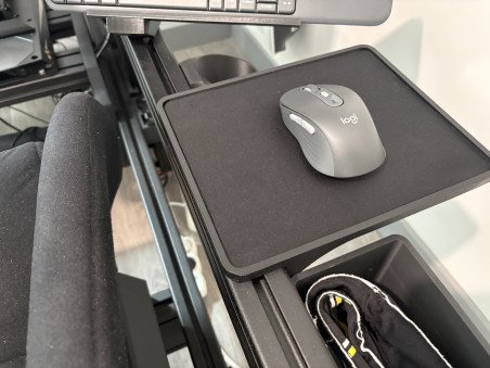 Support de souris pour simulateur — Châssis en profilé aluminium (tapis de souris inclus)
